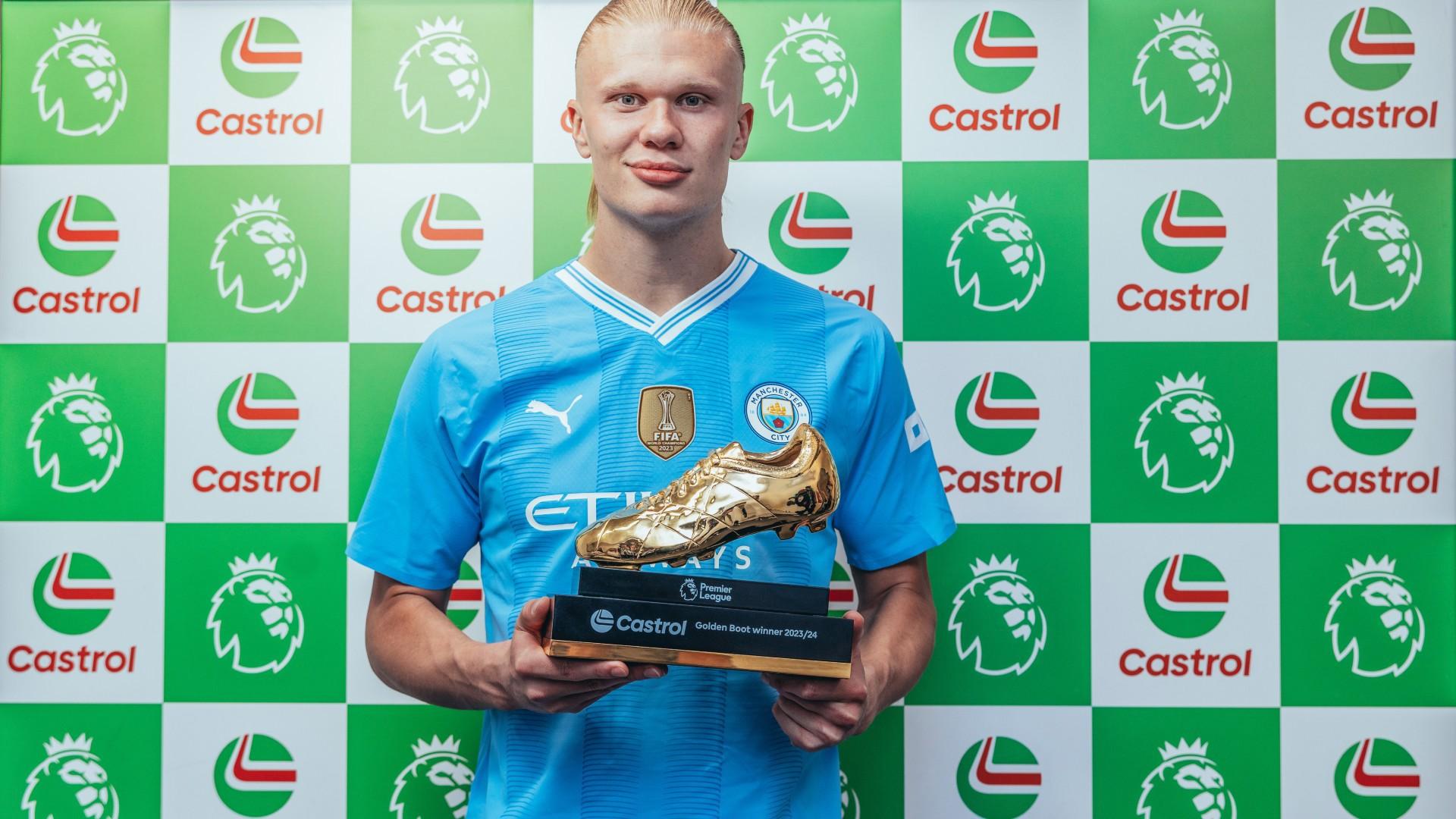 Erling Haaland Raih Sepatu Emas Premier League Ketiga